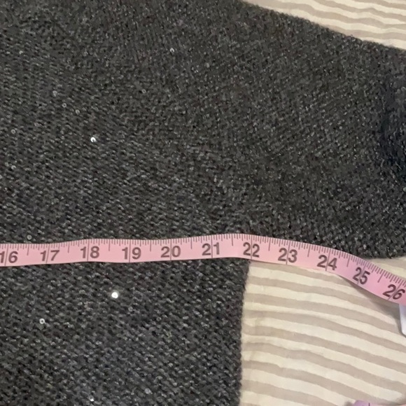 Talbots Gray crew Neck 3/4 sleeve Sweater XL - Picture 5 of 7